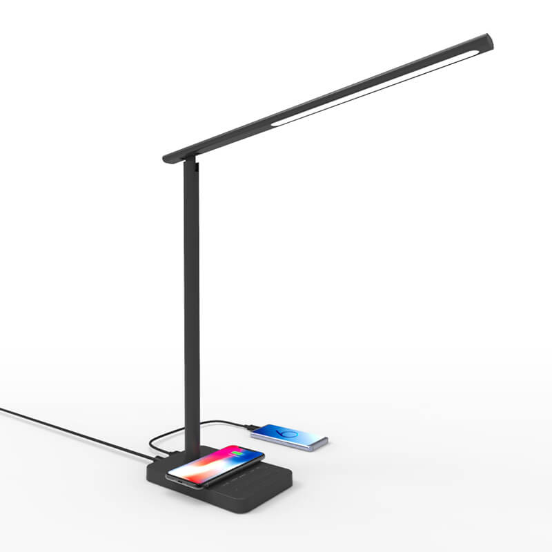 LED Desk- lampe Fast trådløs oplader